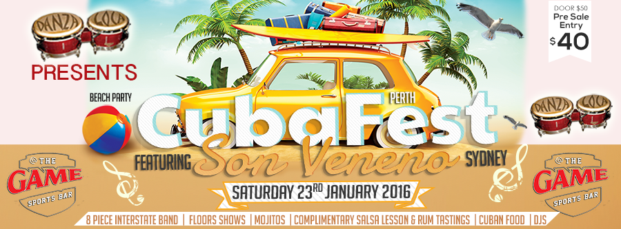 Cubafest! 23rd January at The Game sports bar!